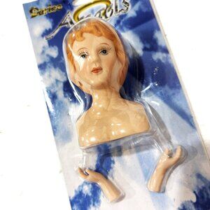 Darice Angels Porcelain Doll Head & Hands 3 1/4 Inch Blonde